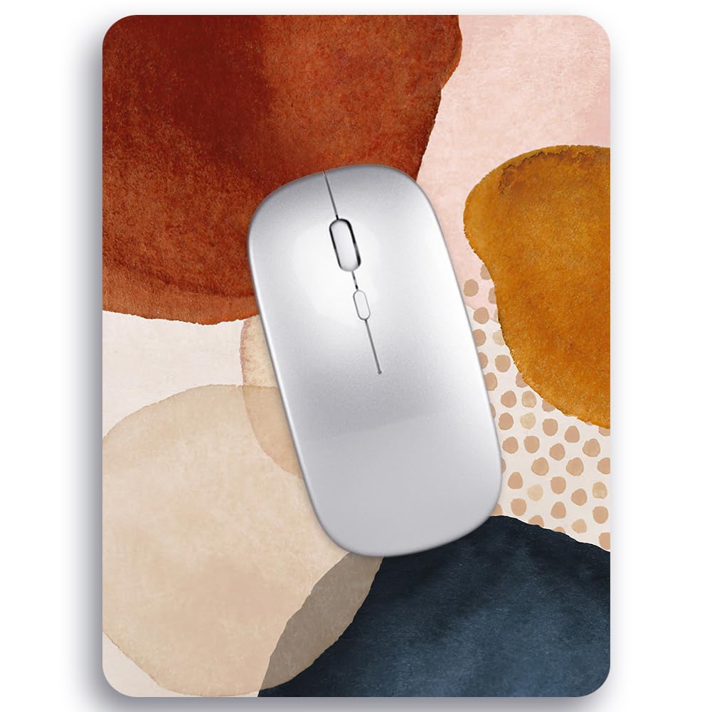 Audimi Small Mouse Pad 6 X 8 Inch, Mini Mouse Pad Thick For Laptop Wireless Mouse Home Office Travel, Portable & Washable (Abstr