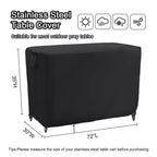 Kingling Outdoor Prep Table Cover, Waterproof Stainless Steel Table Cover Metal Table Cover Protection For Patio Kitchen Prep/Work Table - 72''L X 30''W X 35''H