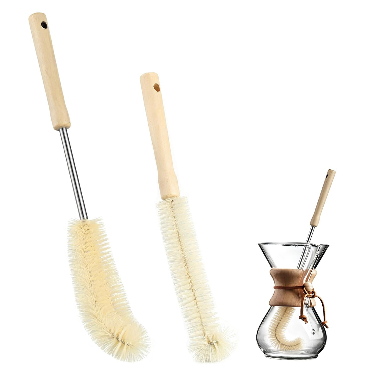 Cleaning Brush Compatible with Chemex Coffeemakers