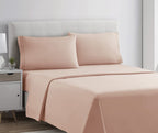 Clara Clark Bed Sheets, Premier 1800 Series 4 Piece Bed Sheet Set, Deep Pocket, Wrinkle, Fade, Stain Resistant, Luxury Soft Bedding Sheets & Pillowcases, Twin, Peach