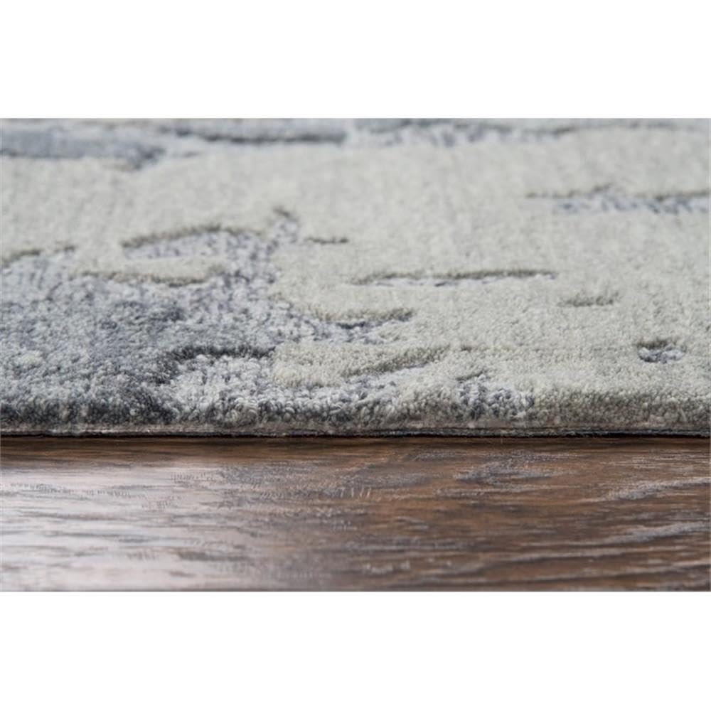 Rizzy Home Alora Decor Flare 5' X 8' Abstract Grey/Dk Grey Hand-Tufted Area Rug