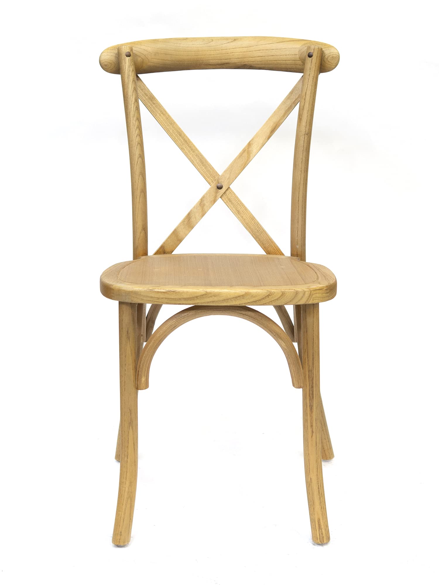 Commercial Seating Products Rustic Tinted Raw Crossback Dining Chairs, 2-Pack