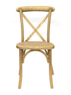 Commercial Seating Products Rustic Tinted Raw Crossback Dining Chairs, 2-Pack