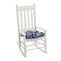 Arden Selections Outdoor Wicker Chair Cushion, 20 X 18, Rain-Proof, Fade Resistant 20 X 18, Sapphire Blue Ashland Jacobean