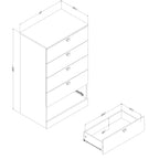 South Shore Furniture Spark 5-Drawer Chest, Pure White