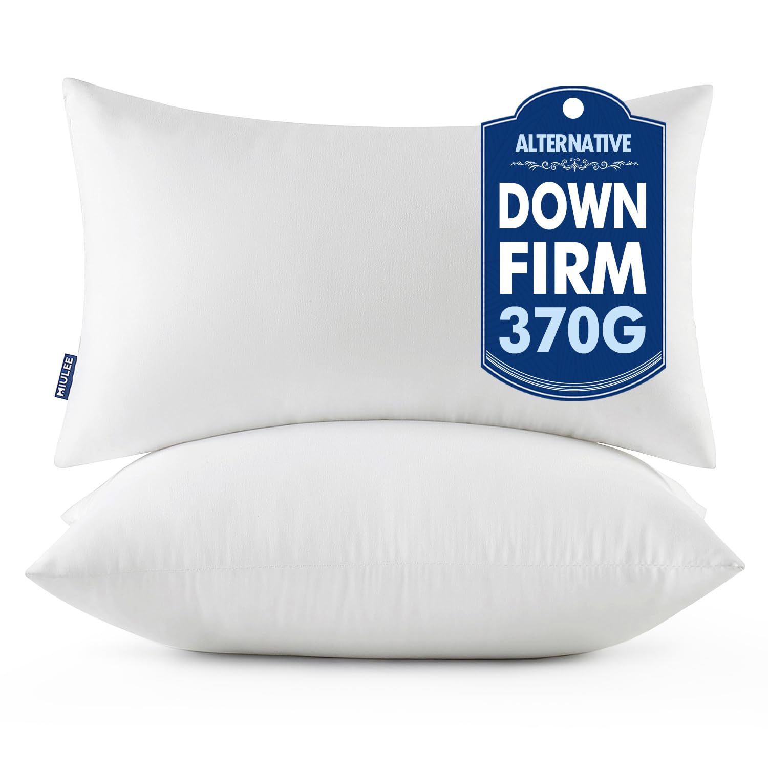 MIULEE Throw Pillows Inserts, Pack of 2 14x22 Inch 100% Virgin Fiber Filling Bed Couch Pillows