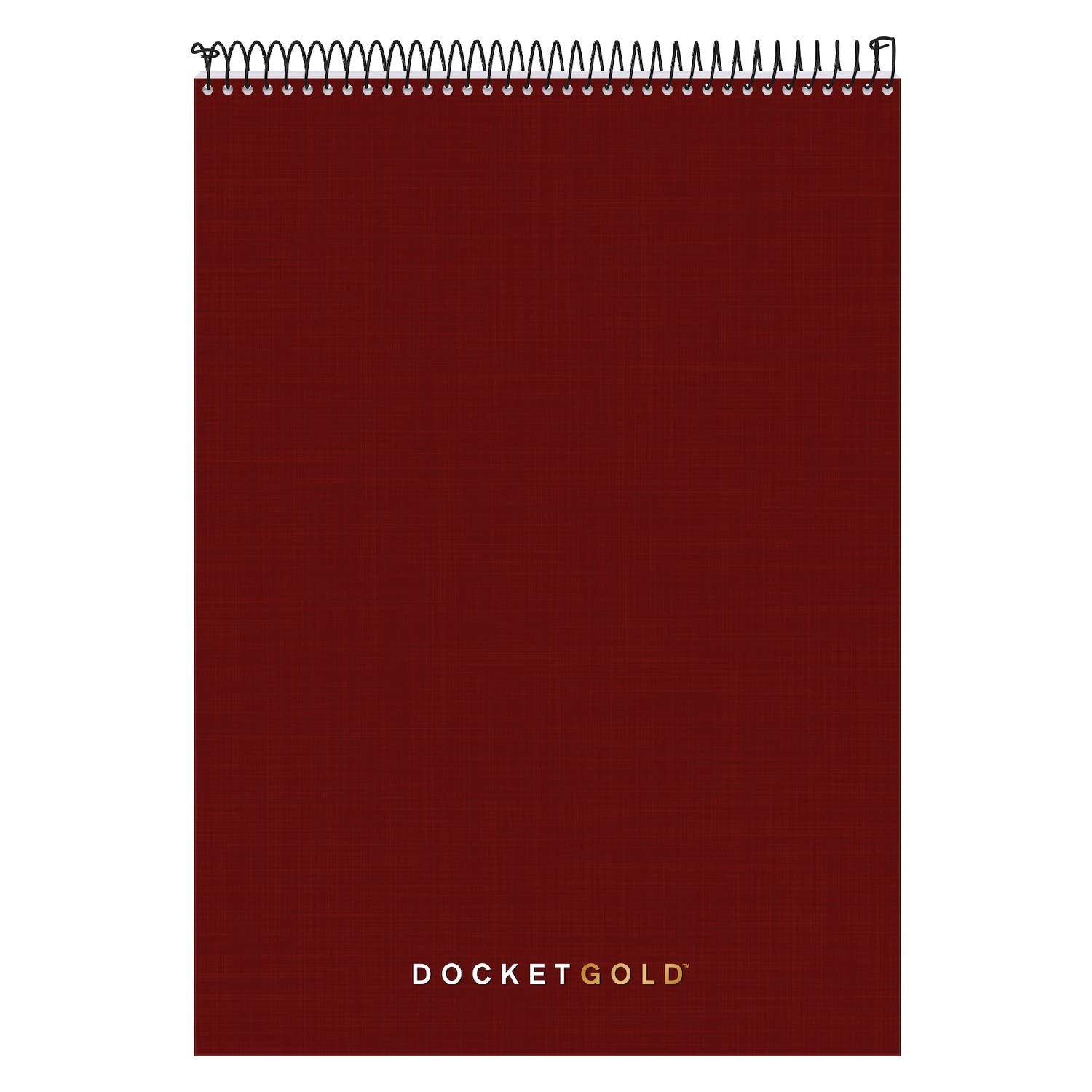 Tops Docket Gold Project Planner, 8-1/2' X 11-3/4', Top-Wire Bound, Project Rule, Burgundy Cover, 70 Sheets (63753)