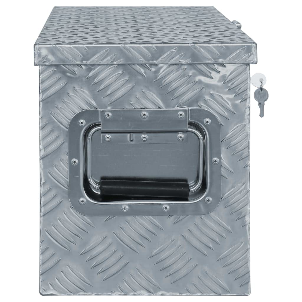 Vidaxl 142936 Aluminium Box 61.5 X 26.5 X 30 Cm Aluminium Tool Box Transport Box Silver