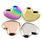 Jcbiz 1 Piece Gold Luxurious Metal Storage Tray Heart Shaped Jewelry Display Tray Home Decoration Serving Plate Craft For Table