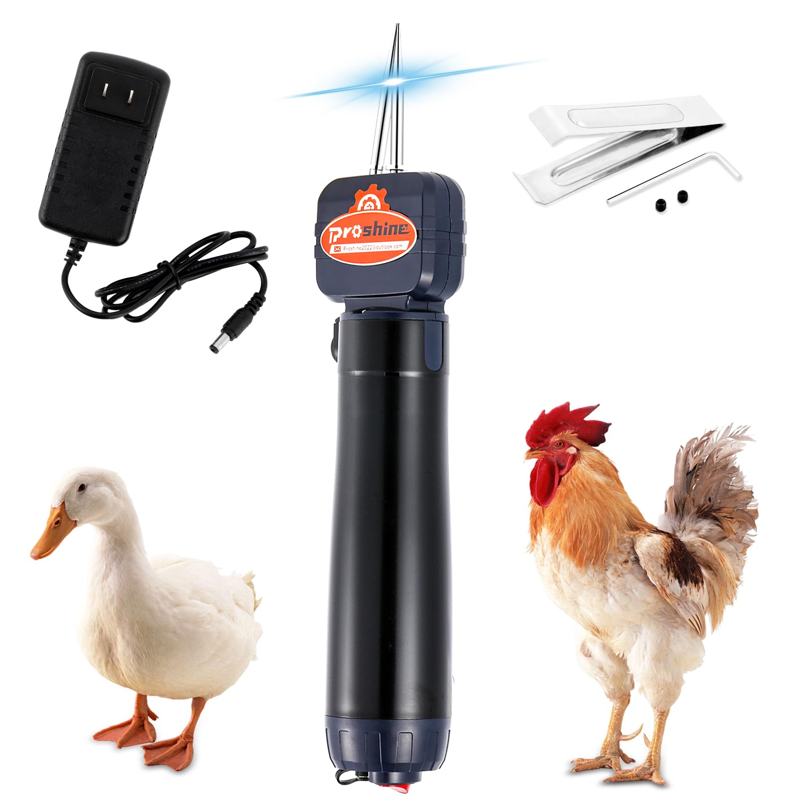 Proshine Handheld Chicken Plucker, Electric Poultry Plucker, Portable Feather Plucking Machine, For Chicken Duck Goose Bird Turk