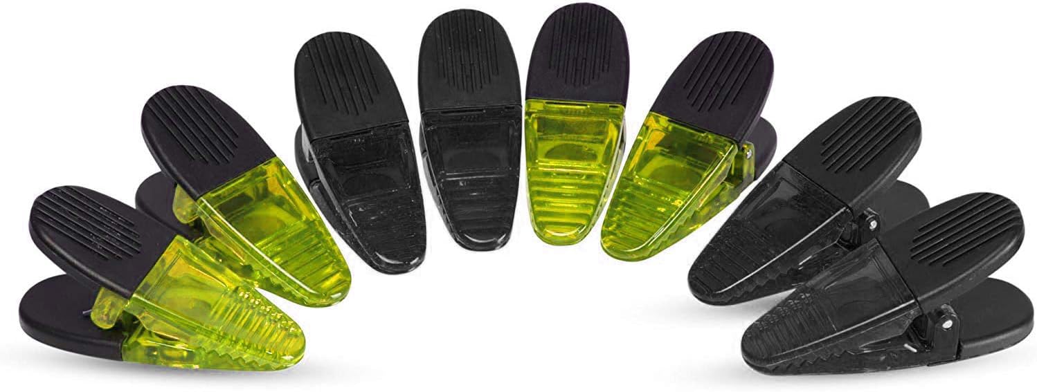 Vip Home Essentials -Thick Plastic Clips With Neodymium Magnet - 3-1/4' Length - Durable Versatile All-Purpose (Smoke Yellow)