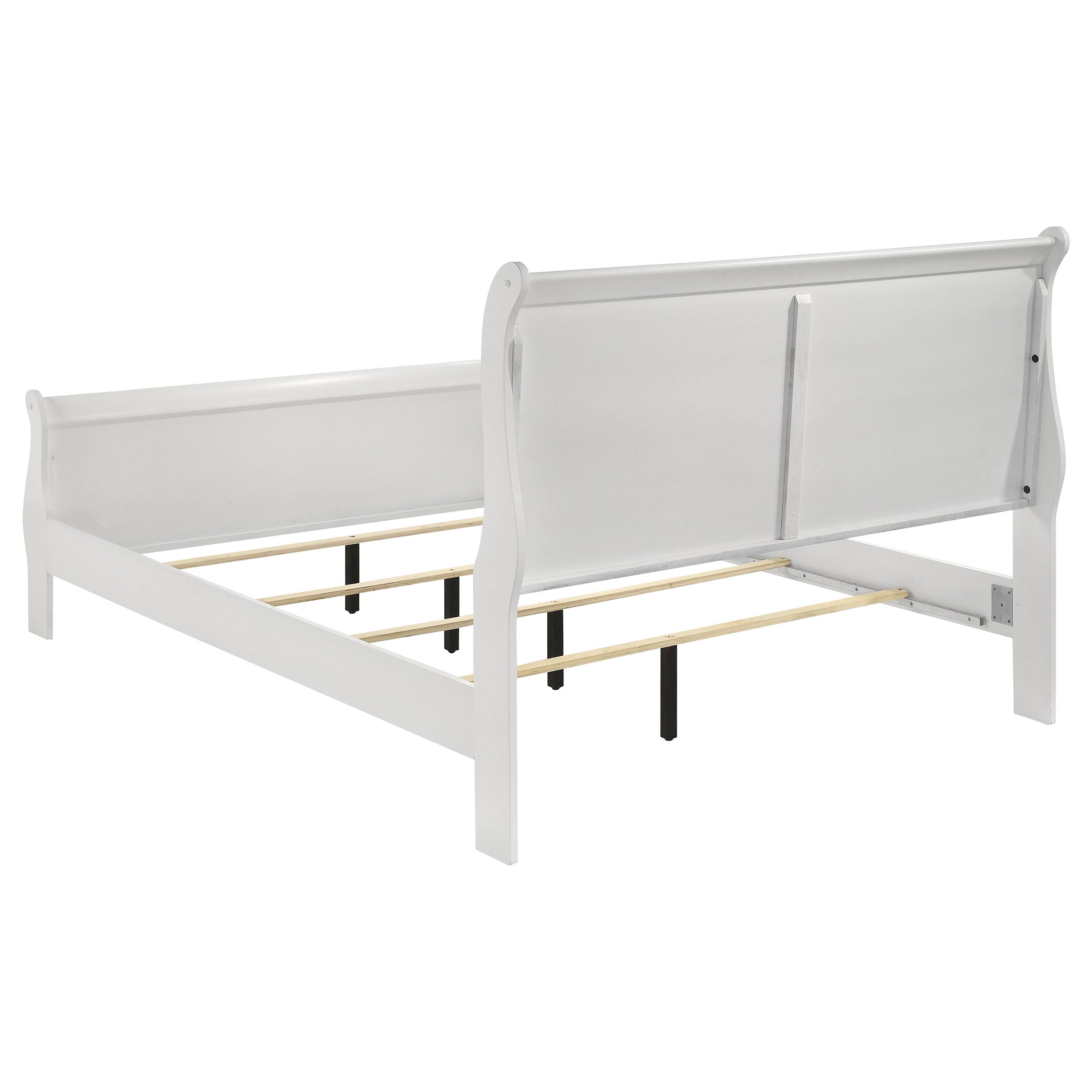 Coaster Home Furnishings Louis Philippe Traditional Wood Full Size Sleigh Bed Frame 47-inch Headboard White 202441F