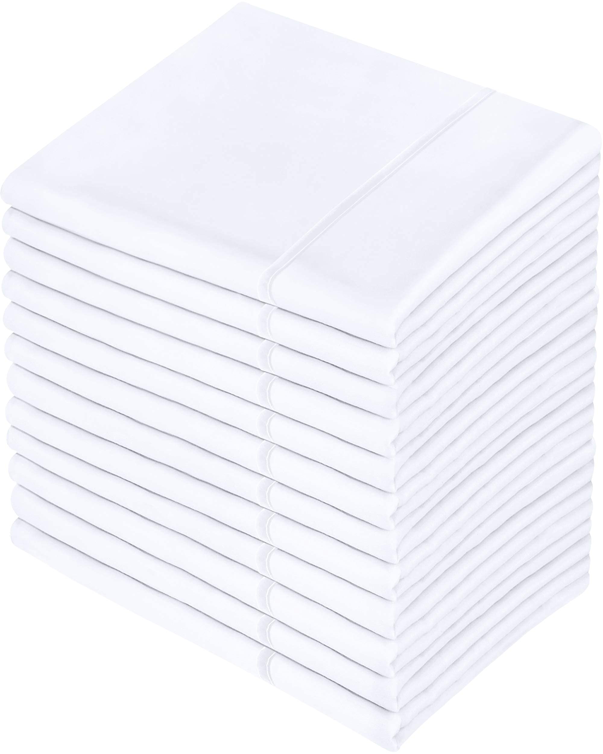 Utopia Bedding King Pillowcases - 12 Pack - Bulk Pillowcase Set - Envelope Closure - Soft Brushed Microfiber Fabric - Shrinkage