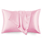 Love'S Cabin Silk Satin Pillowcase For Hair And Skin (Pink, 20X30 Inches) Slip Pillow Cases Queen Size Set Of 2 - Satin Cooling