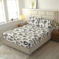 Sdiii 3Pcs Heart Queen Fitted Sheet Set, 1 Fitted Sheet And 2 Pillowcases, Excluding Flat Sheet, Heart Bedding Fitted Sheet Quee