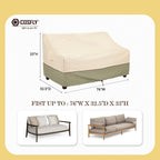 Cosfly Patio Furniture Covers Waterproof, Outdoor 3-Seater Sofa Cover Heavy Duty Fits Up To 76W X 32.5D X 33H Inches
