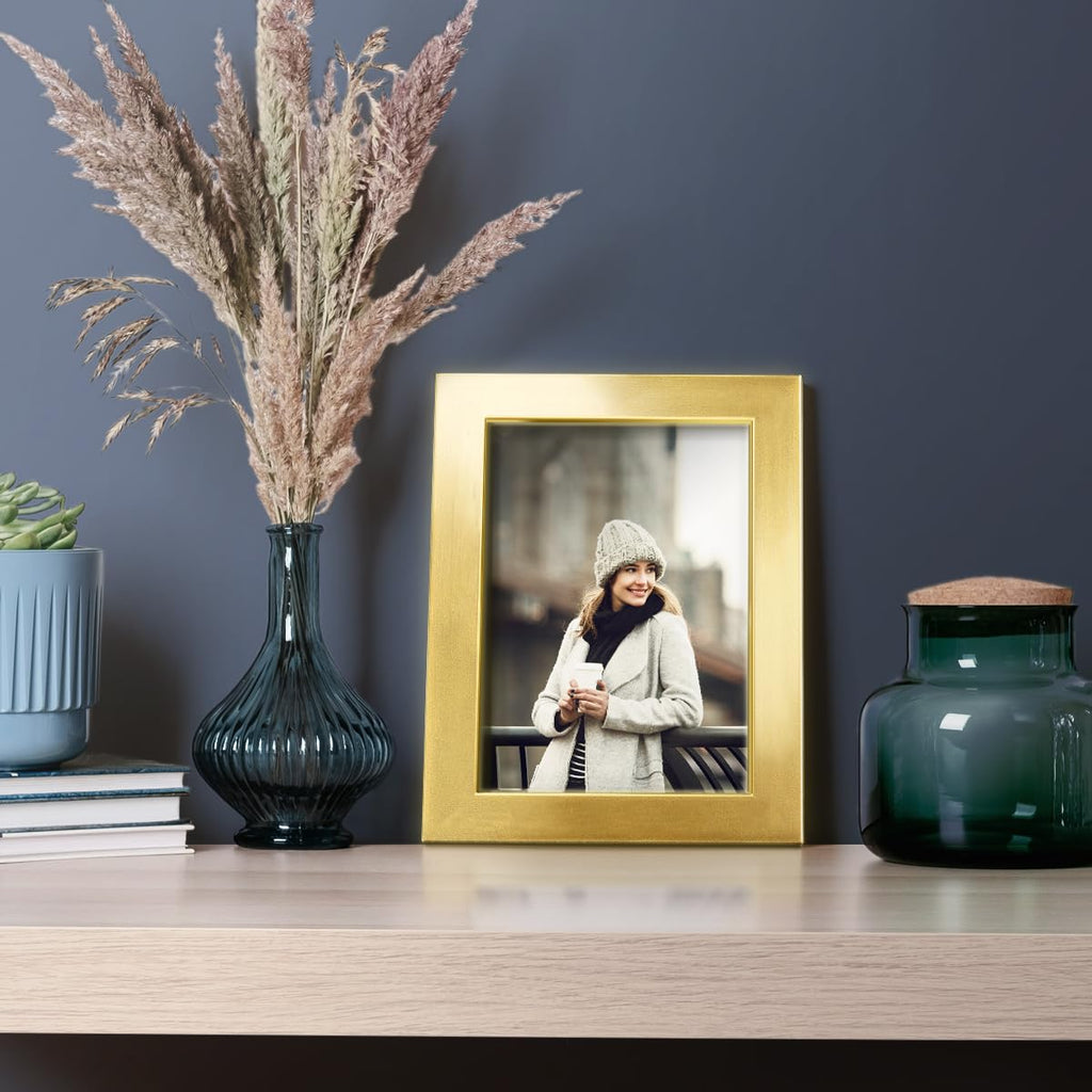 Renditions 4X6 Inch Solid Wood Picture Frame, High Definition Glass And High-End Modern Style Ready For Wall And Tabletop Photo