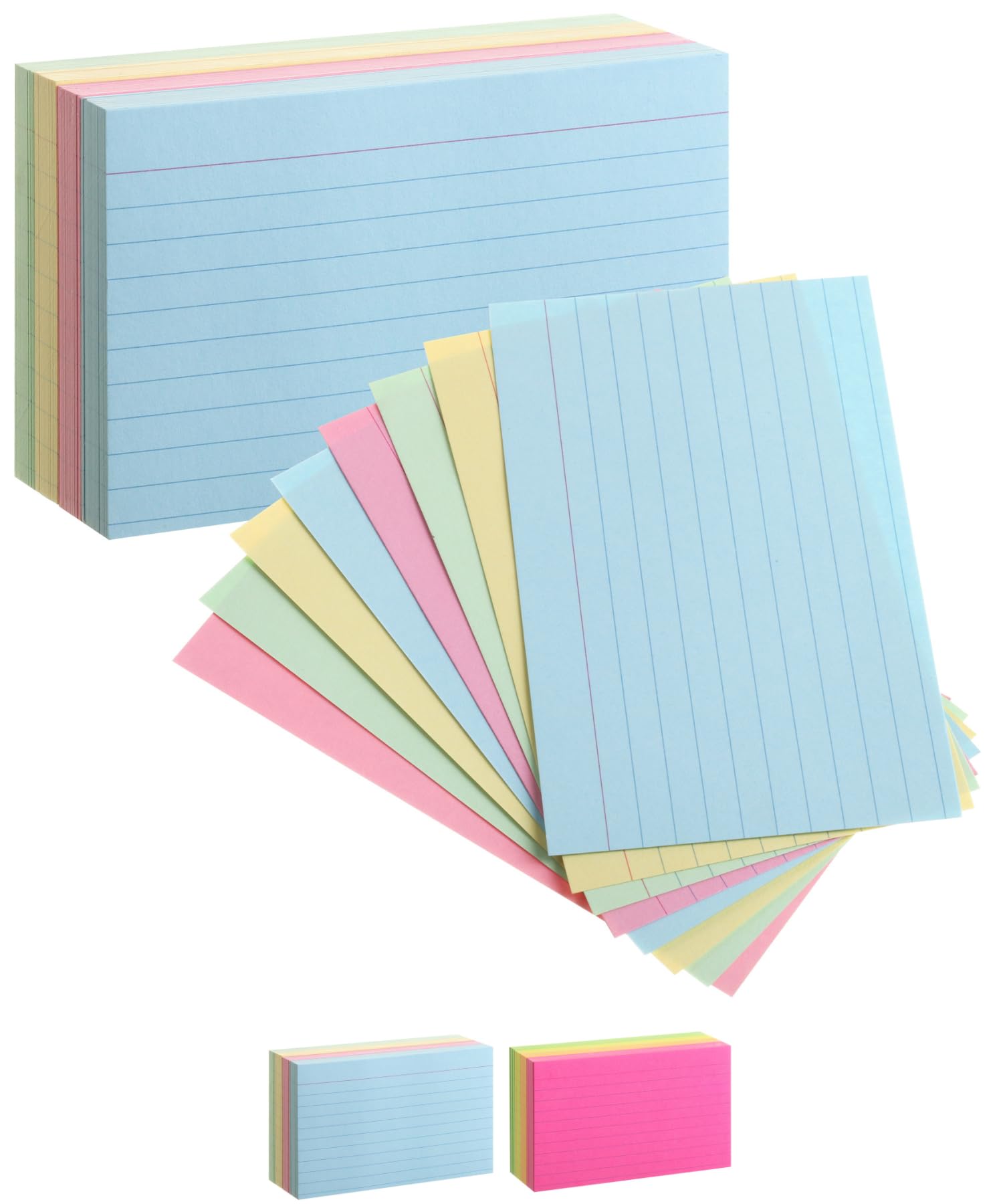 Mr. Pen- Pastel 3' X 5', 180 Lined Index Cards, Note Cards, Flash Cards, Study Cards, Notecards For Studying, Ruled Flashcards