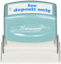 Xstamper 1333 For Deposit Only, Pre Inked Laser Engraved Rubber Stamp, Blue Ink, Impression Size: 1/2' X 1-5/8'