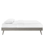 Margo Twin Wood Platform Bed Frame in Gray