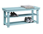 Convenience Concepts Oxford Utility Mudroom Bench, Sea Foam