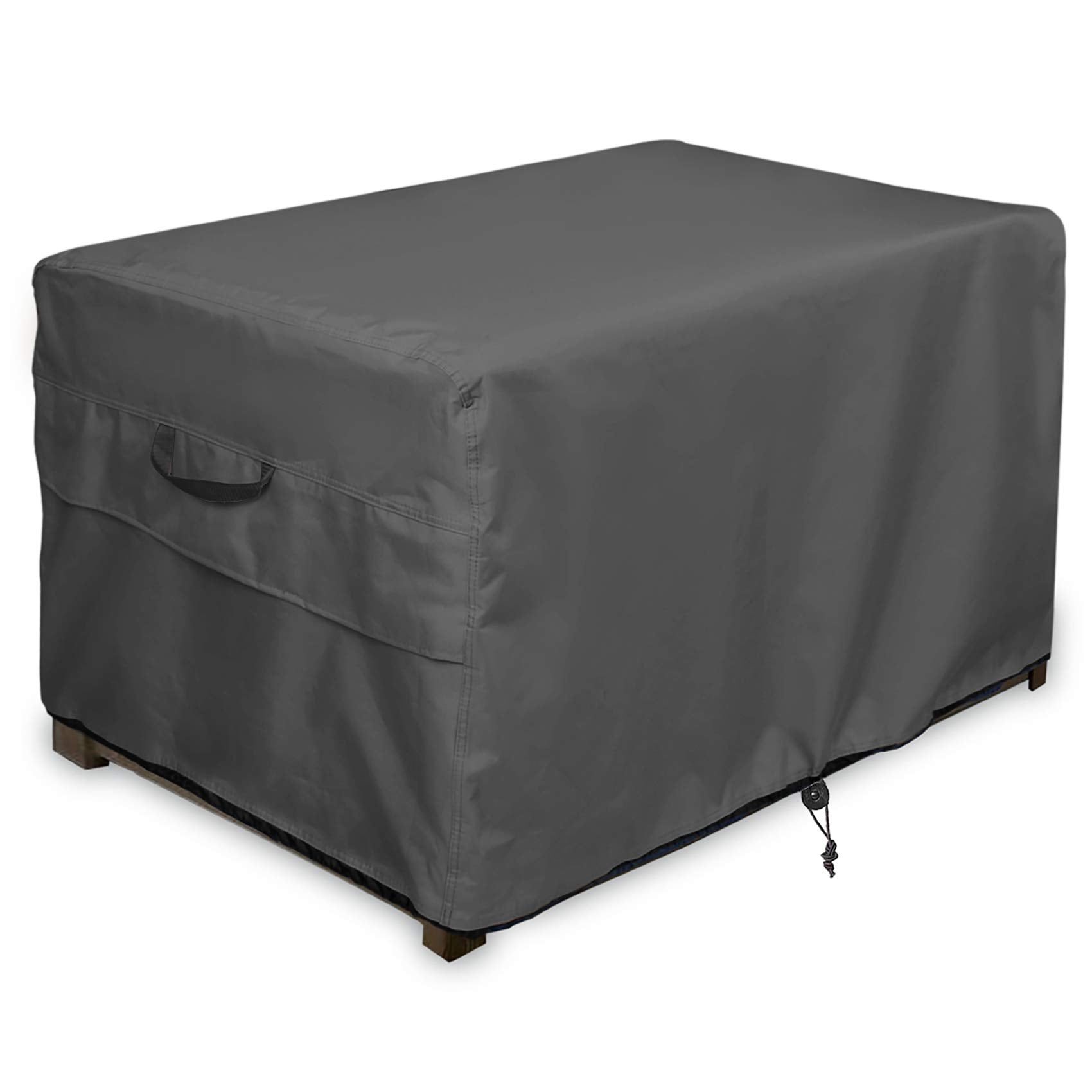 Ultcover Patio Deck Box Storage Bench Cover - Waterproof Outdoor Rectangular Fire Pit Table Cover 54 X 28 Inch, Black