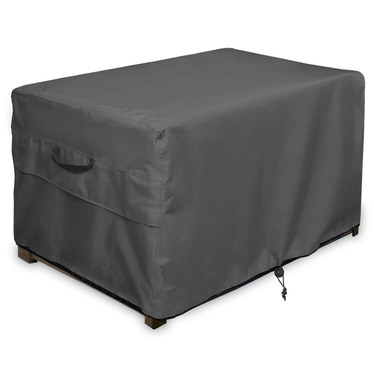 Ultcover Patio Deck Box Storage Bench Cover - Waterproof Outdoor Rectangular Fire Pit Table Covers 64 X 30 Inch, Black