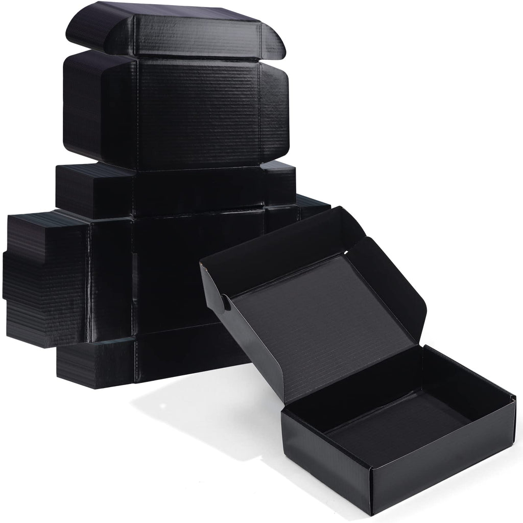 Zbeivan 7X5X2 Black Small Shipping Boxes, 20 Packs Corrugated Cardboard Mailer Boxes For Packaging Small Business Mailing Gifts