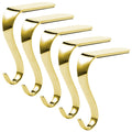 Sunshane 5 Pieces Christmas Stocking Holders Mantel Hanger Hooks Xmas Mantle Grips Set Safety Hang Stocking Clips for Christmas 