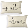 Ogiselestyle Farmhouse Pillow Covers With Sweet Dreams 12 X 20 Inch Set Of 2 Rustic D  Cor Lumbar Pillow Covers Housewarming Gif