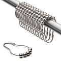 ANKZWEE Stainless Steel Curtain Hooks, Bathroom Shower Curtain Hooks Rings, 12pcs Curtaiin Hook Set for Rods(6 x 4cm/2.3 x 1.6 i
