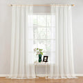 MIULEE 2 Panels Solid Color Sheer Window Curtains Elegant Window Voile Panels/Drapes/Treatment for Bedroom Living Room (54 X 120