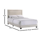 Intercon Zion Full UPH Bed Platform, Beige