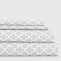 Linen Market 4 Piece Full Bedding Sheet Set (Gray Quatrefoil) - Sleep Better Than Ever With These Ultra-Soft & Cooling Bed Sheet