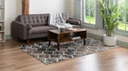 Unique Loom Trellis Frieze Collection Area Rug - Rounded (10' X 13', Blue Multi/ Ivory)