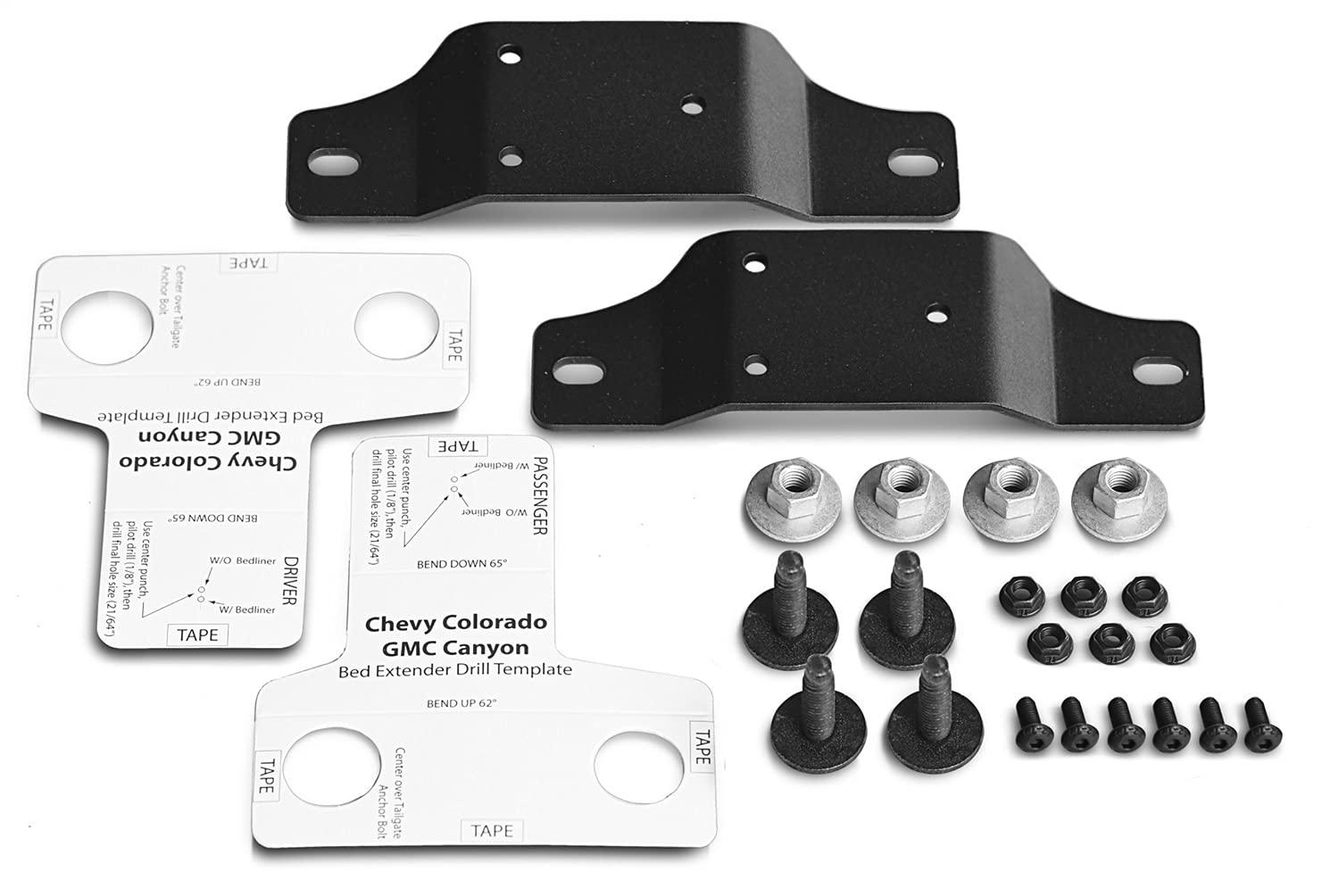 Realtruck Amp Research Bedxtender Bracket Kit, 2 Brackets + Hardware & Drill Template | 74611-01A | Fits 2019 - 2022 Chevrolet C