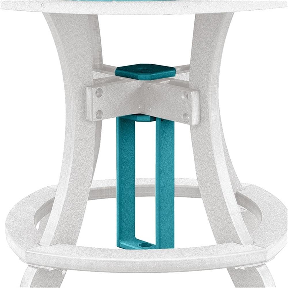 American Furniture Classics Five Piece Round Counter Height Dining Set, Aruba Blue/White