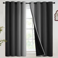 Simplehome 100% Blackout Ombre Room Darkening Curtains For Living Room, Light Blocking Gradient Black Curtains Thermal Insulated