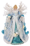 Windy Hill Collection 14 Inch Standing Aqua Angel Christmas Tree Topper or Table Top 148510