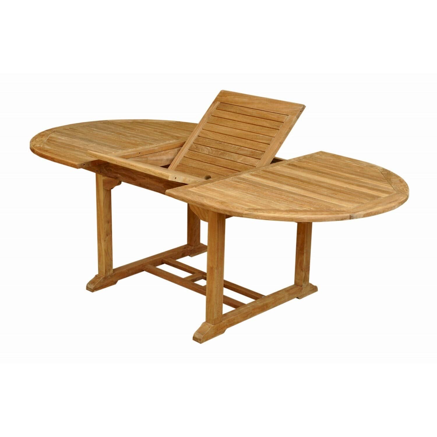 Anderson Teak Patio Lawn Garden Furniture Bahama 87" Oval Extension Table Extra Thick Wood