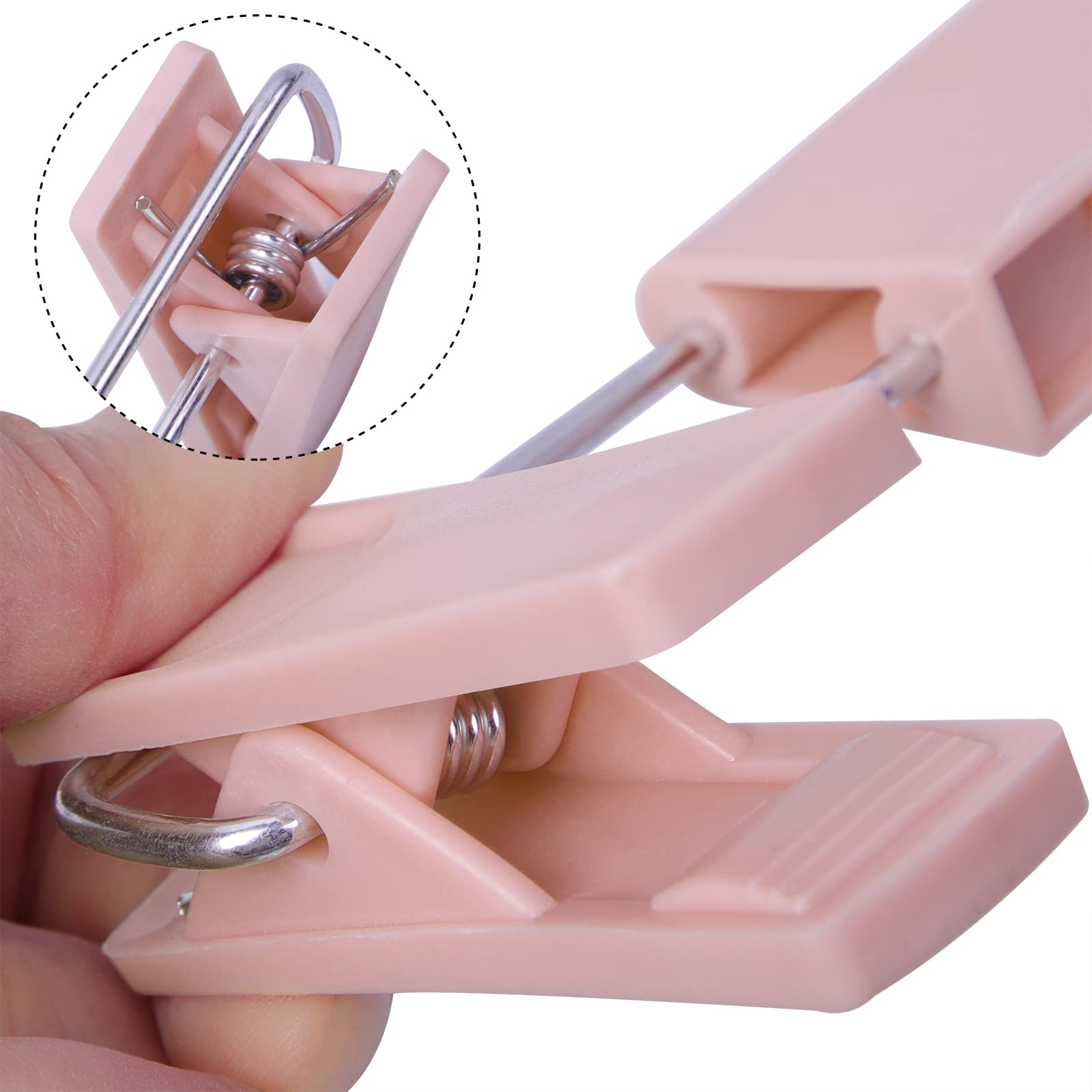 Pants Hangers With Clips Skirt Hangers For Women Plastic Clip Hangers For Pants Clothes Hangers (30Pack, Pink)