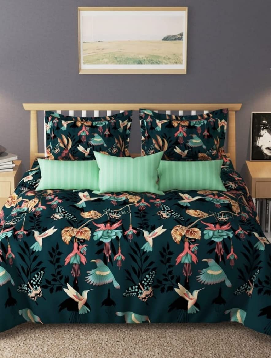 Linemates Glace Cotton Ac Comforter Bedding Set Single Bed With 1 Flat Bedsheet60 X 90 Inch And 1 Pillow Covers And 1 Comforte