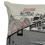 HomeRoots Cream 35' White Memphis Daylight Skyline Lumbar Decorative Pillow