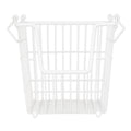 DII Metal Wire Mesh Stackable Utility Storage Bin, Large, 11x11x11, White