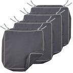 Porch Shield Outdoor Patio Cushion Covers Set 4 Waterproof Fade Resistant Chair Seat Cushion Slipcovers 22 X 20 X 4 Inch, Dark G