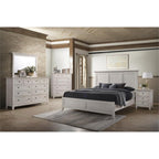 Intercon San Mateo Nightstand with 3 Drawers, Rustic White Bedside Tables