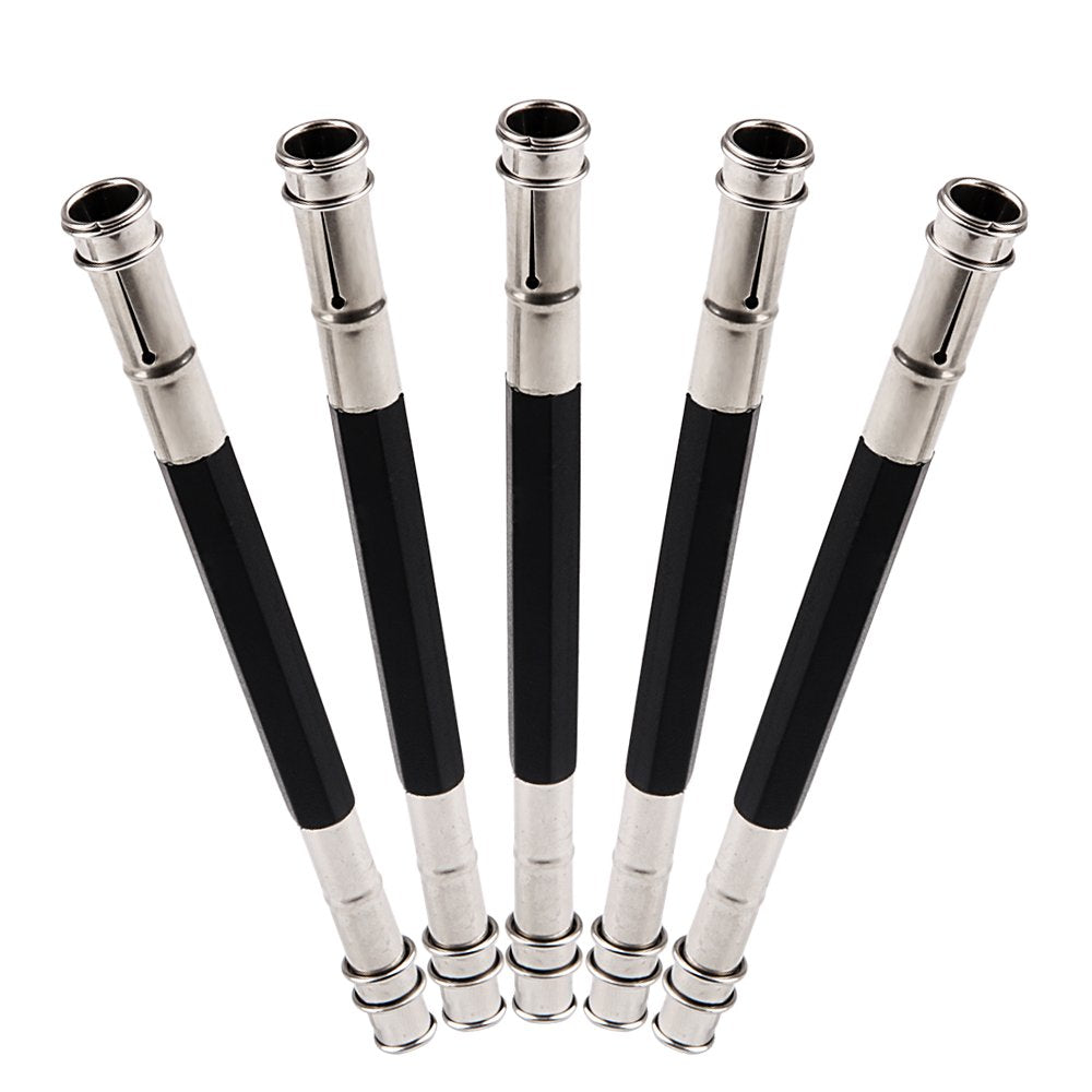 Gther 5Pcs Double Head Pencil Extender, Adjustable Art Pencil Lengthener,Pencil Extender Holder With Aluminum Handle For Colored