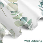 Awert Shower Curtain Green Plants For Bathroom Waterproof Quick-Drying Eucalyptus Leaves Shower Curtain Set With Hooks 72X72 Inc