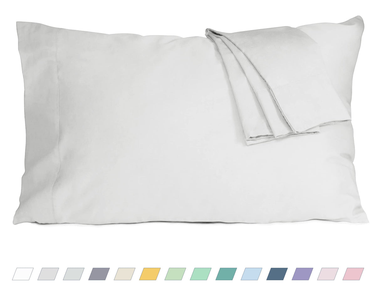 Cotton Pillow Cases King Size Set Of 2, 20 By 40 Inches King Pillow Cases, Light Gray King Pillow Cases, King Pillowcases Cotton