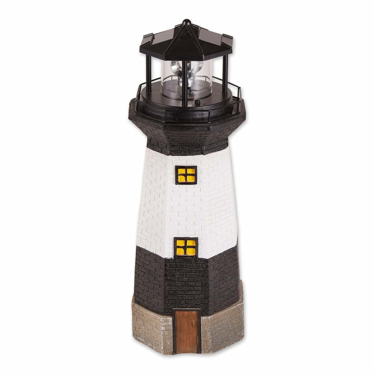 Summerfield Terrace Solar-Powered Garden Lighthouse with Spinning Light